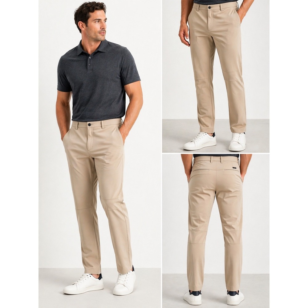 Legends Mens Aviation Pants 34 Khaki Stretch Performance Golf‎ Travel Work